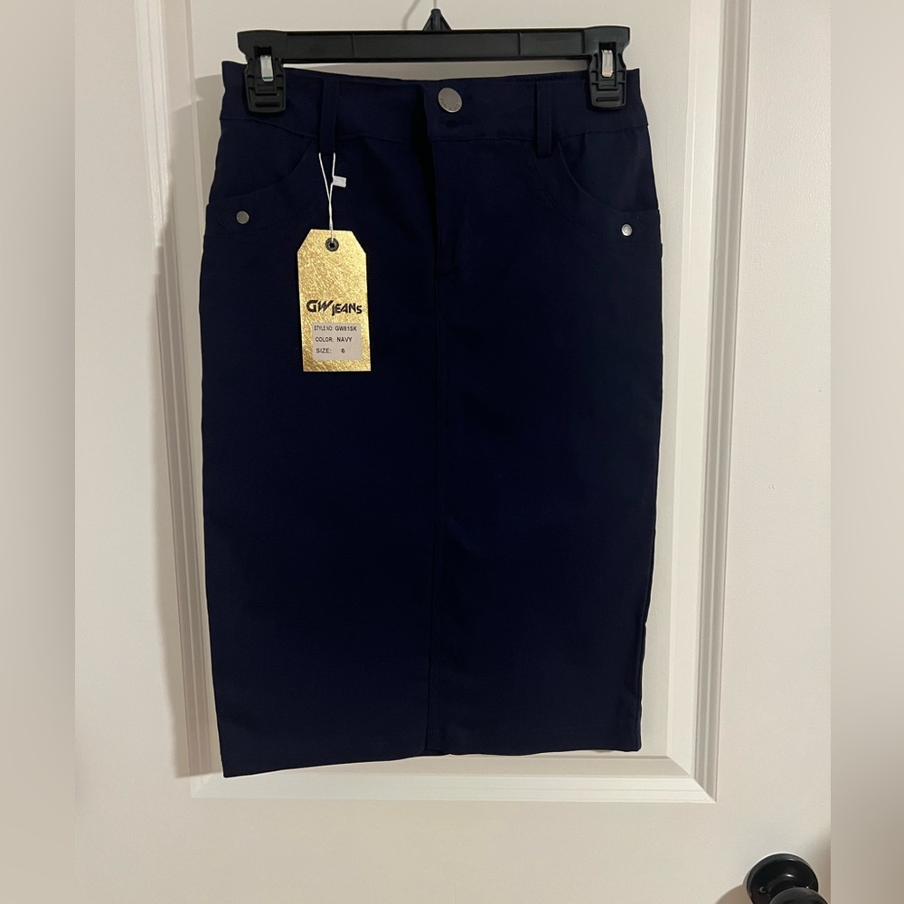 NWT Women's Navy Pencil Skirt